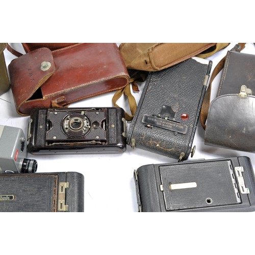 1601 - A variety of old issue vintage Cameras and related equipment including Kodak, Leicina etc.