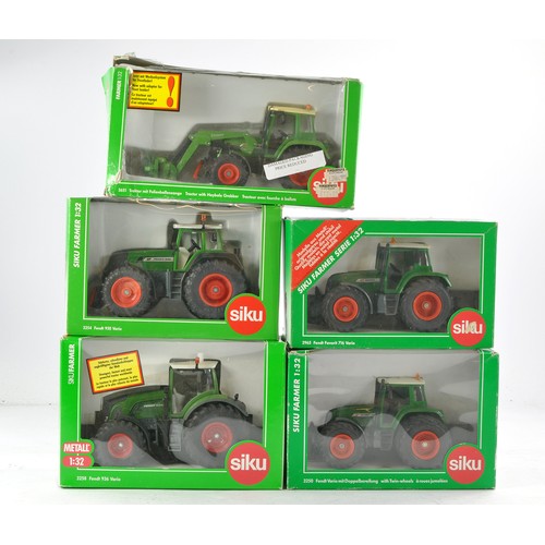 475 - Siku 1/32 farm tractor issues x 5 comprising Fendt 716 x 2, 930, 936 and one with loader. All look t... 