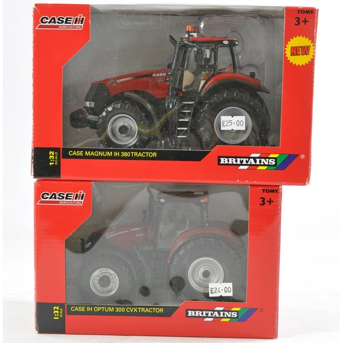 481 - Britains 1/32 farm issues comprising Case IH Magnum 380 and Optum 300 Tractors. Both look to be with... 