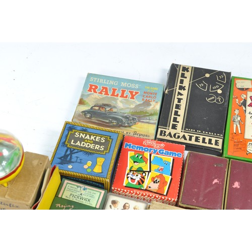 1571 - Assorted vintage Card Games including Scarce Early Airfix Magic Ball Series Toy comprising 'Greyhoun... 