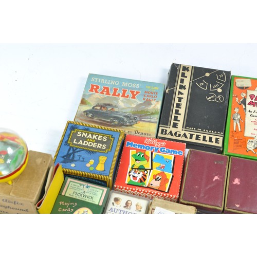 1571 - Assorted vintage Card Games including Scarce Early Airfix Magic Ball Series Toy comprising 'Greyhoun... 