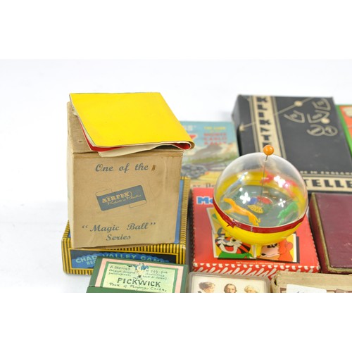 1571 - Assorted vintage Card Games including Scarce Early Airfix Magic Ball Series Toy comprising 'Greyhoun... 