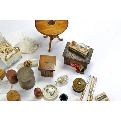 1573 - Eclectic group of vintage bygones and interesting items comprising souvenir china pieces, various in... 