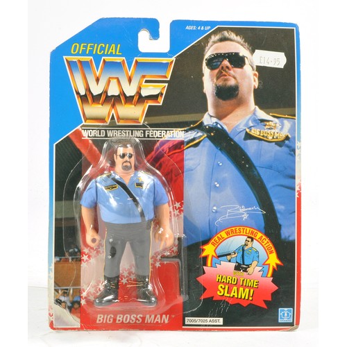 1045 - Hasbro WWF World Wrestling Federation 1990 figure comprising Big Boss Man. Excellent, unopened on go... 