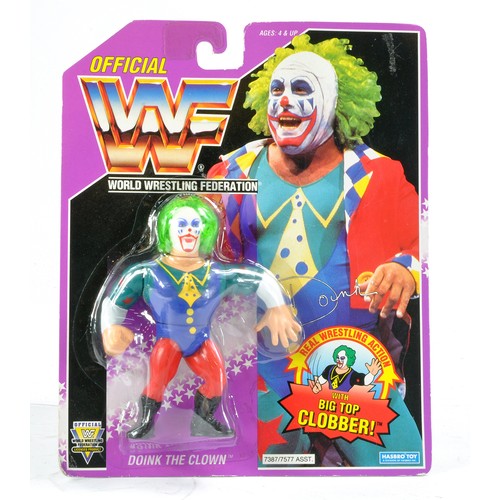 1046 - Hasbro WWF World Wrestling Federation 1993 figure comprising Doink the Clown. Excellent, unopened on... 