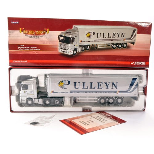 32 - Corgi Diecast Model Truck issue comprising No. CC13823 Mercedes Actros Container Trailer in the live... 