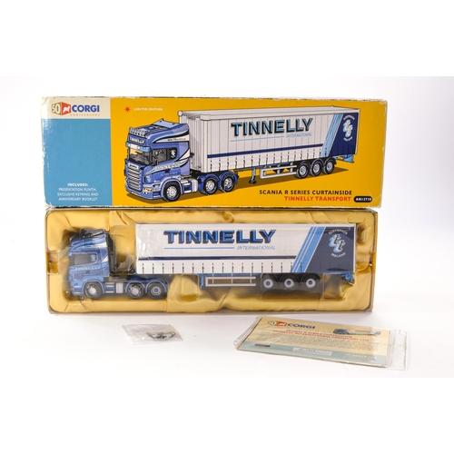 36 - Corgi Diecast Model Truck issue comprising No. AN13710 Scania R Curtainside in the livery of Tinnell... 