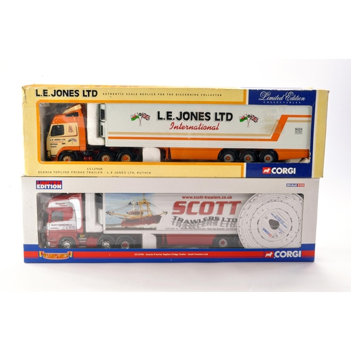 37 - Corgi Diecast Model Truck issues comprising No. CC13705 Scania R Series Fridge Trailer in the livery... 