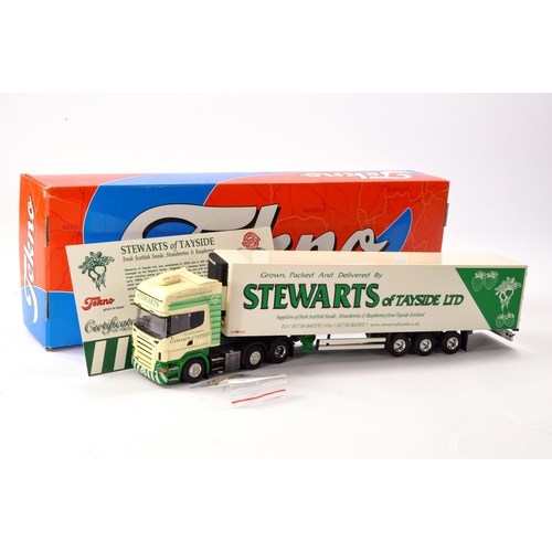 50 - Tekno Diecast Model Truck issue comprising Scania R Fridge Trailer in the livery of Stewarts. Genera... 