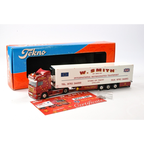 51 - Tekno Diecast Model Truck issue comprising Scania R Fridge Trailer in the livery of W Smith. General... 