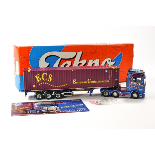 55 - Tekno Diecast Model Truck issue comprising Scania S580 Container Trailer in the livery of Richard Ki... 