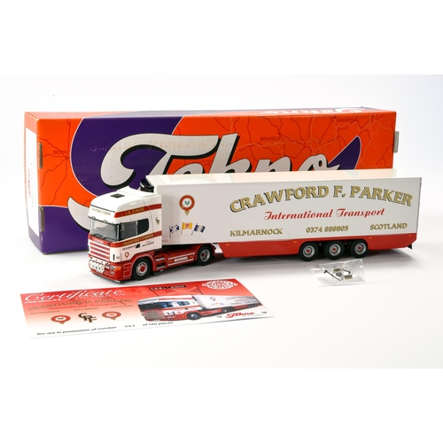 59 - Tekno Diecast Model Truck issue comprising Scania 460 Fridge Trailer in the livery of Crawford Parke... 