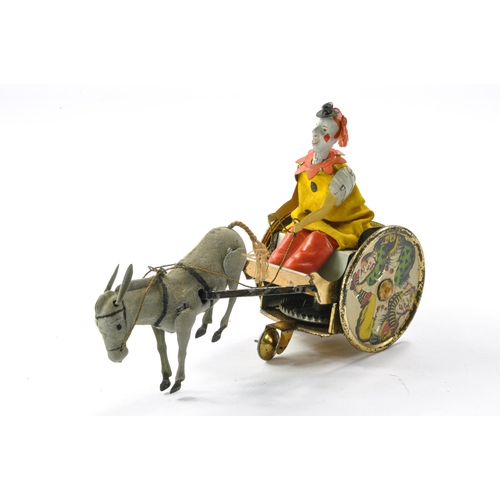 594 - Lehmann 1920's Mechanical Tinplate Issue comprising No. 425 The Balky Mule Clown. In working order, ... 