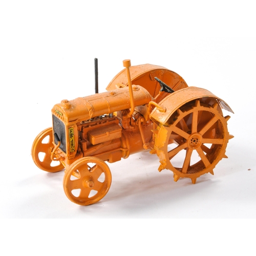 116 - Hand built Scaledown 1/32 Farm issue comprising White Metal Fordson Standard Tractor in orange. Mode... 