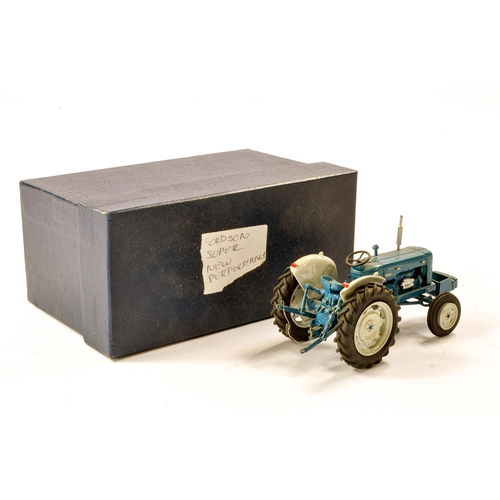 127 - Hand built Scaledown 1/32 Farm issue comprising Fordson Major New Performance Tractor. Model with si... 