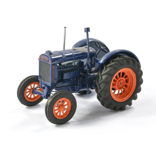 132 - Hand built Scaledown 1/32 Farm issue comprising Fordson Standard (Blue) Tractor. Model with signs of... 