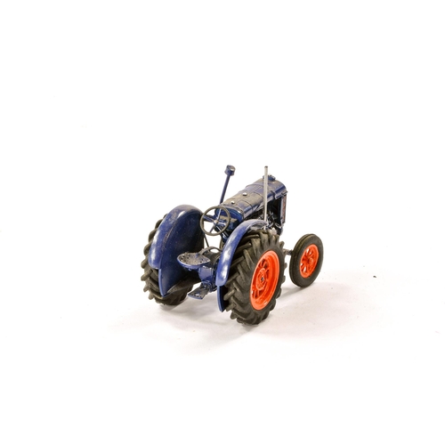 132 - Hand built Scaledown 1/32 Farm issue comprising Fordson Standard (Blue) Tractor. Model with signs of... 