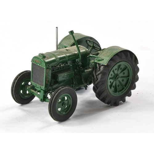 133 - Hand built Scaledown 1/32 Farm issue comprising Fordson Standard (Green) Tractor. Model with signs o... 