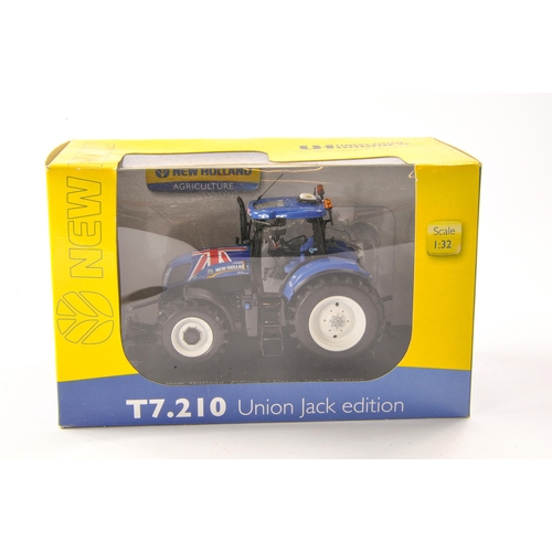 139 - Universal Hobbies 1/32 Farm Issue comprising New Holland T7.210 Union Jack Edition Tractor. Appears ... 