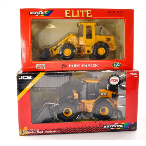 144 - Britains 1/32 Farm Issue comprising 1) Elite JCB Farm Master. Appears Excellent and secured in Box w... 