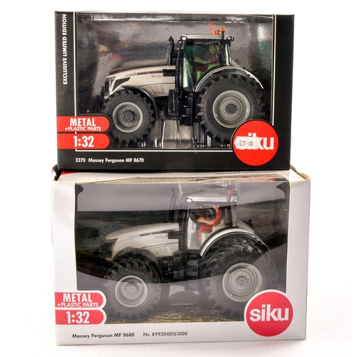 186 - Siku 1/32 Farm Issue comprising 1) Massey Ferguson MF 8670 Dyna VT tractor. Appears Excellent and se... 