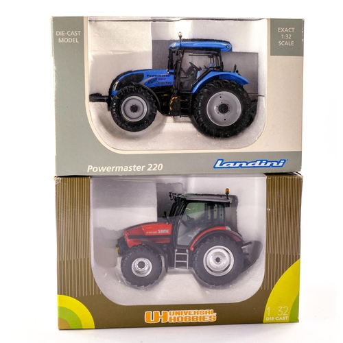 189 - Universal Hobbies 1/32 Farm Issue comprising 1) Landini Powermaster 220 Tractor. Appears Excellent a... 