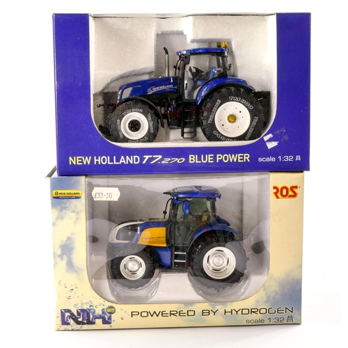 196 - ROS 1/32 Farm Issue comprising 1) New Holland T7.270 Blue Power Tractor. Appears Excellent, secured ... 