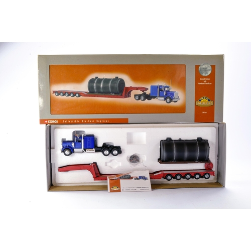 226 - Corgi 1/50 Diecast Model Truck issue comprising No. US55702 Kenworth W925 with Low Loader and Boiler... 