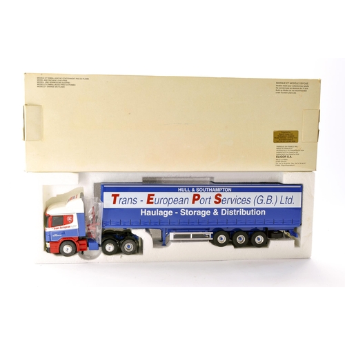 236 - Eligor 1/43 Diecast Model Truck Issue Comprising Scania Curtain Trailer in the livery of Trans Europ... 