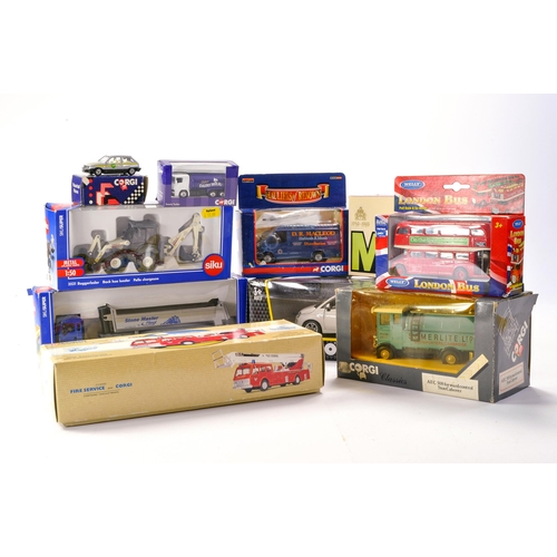 238 - Group of ten boxed mostly commercial vehicles from various makers including Siku, Corgi, and others.... 