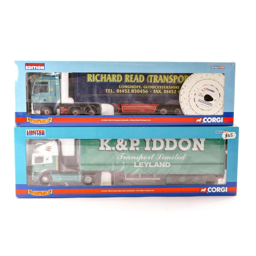 249 - Corgi 1/50 Diecast Model truck issue comprising 1) No. CC13408 ERF ECT Olympic Curtainside in the li... 