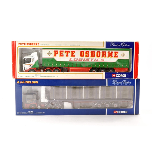 250 - Corgi 1/50 Diecast Model truck issue comprising 1) No. CC12209 Scania Curtainside in the livery of P... 