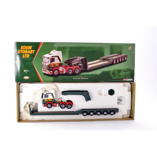 262 - Corgi 1/50 Diecast Model Truck Issue No. CC12203 Scania Low Loader in livery of Eddie Stobart Ltd. A... 