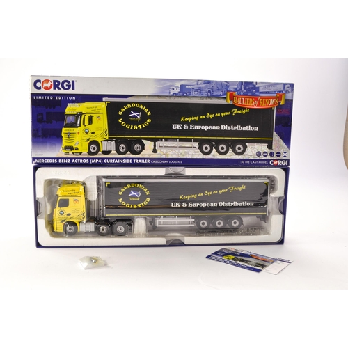 29 - Corgi Diecast Model Truck issue comprising No. CC15807 Mercedes Benz Actros Curtainside in the liver... 