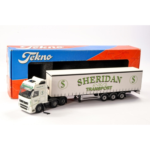 49 - Tekno Code 3 Diecast Model Truck issue comprising Volvo Curtainside in the livery of Sheridan. Fair ... 