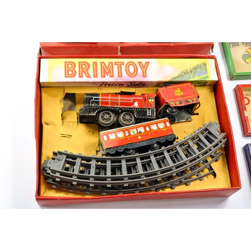 601 - Misc group of old toys comprising Wells Brimtoy Train Set, fair to good with obvious signs of wear i... 