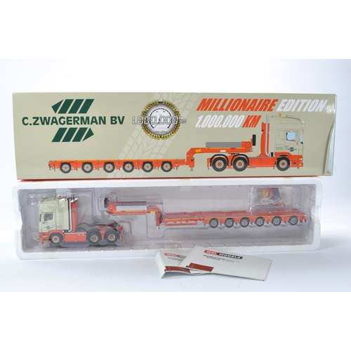 40 - WSI 1/50 high detail model truck issue comprising Scania R5 Topline Low Loader in the livery of Zwag... 