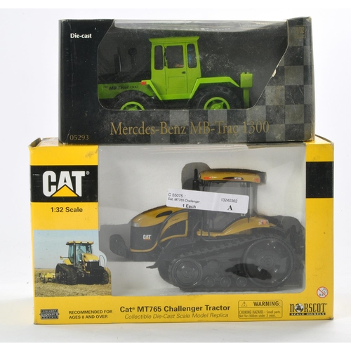 78 - Norscot 1/32 Challenger MT765 Tractor plus New Ray MB Trac. Both look to be without fault although b... 