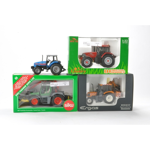 81 - Universal Hobbies 1/32 Farm Issues comprising Renault and McCormick Tractors plus Siku Fendt Xylon F... 