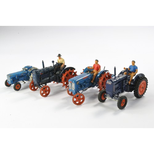 93 - Britains 1/32 farm issues comprising Fordson Major Tractor x 3 including duo of E27N's (rubber tyre ... 