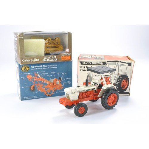 101 - Group of farm models from ERTL, Norscot and others including David Brown 1412 tractor. Generally goo... 