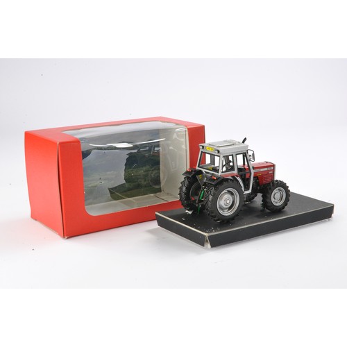 112 - DBP Hand built 1/32 farm model comprising Massey Ferguson 375 tractor.  Looks to be excellent and wi... 