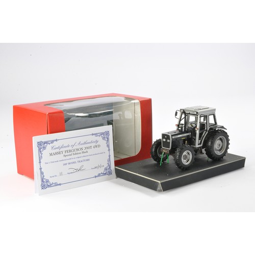 113 - DBP Hand built 1/32 farm model comprising Massey Ferguson 390T 4WD black edition tractor. Limited Ed... 