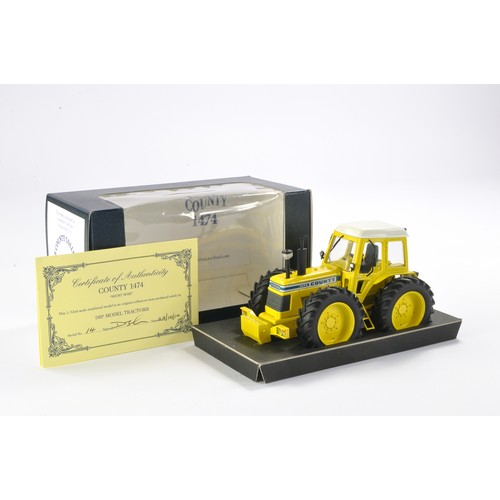 123 - DBP Hand built 1/32 farm model comprising County 1474 industrial short nose tractor. Limited Edition... 