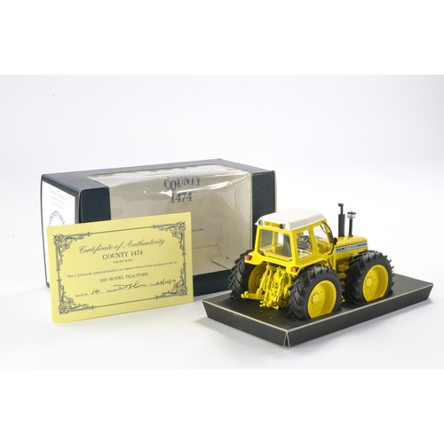 123 - DBP Hand built 1/32 farm model comprising County 1474 industrial short nose tractor. Limited Edition... 