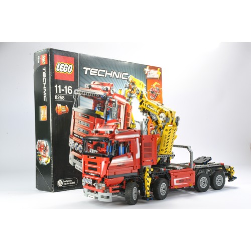 128 - Lego Technic comprising set no. 8258 Crane Truck with power functions.  Set is built but complete wi... 