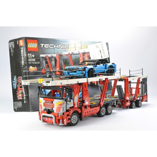 132 - Lego Technic comprising set no. 42098 Car Transporter. Set is built but complete with original packa... 