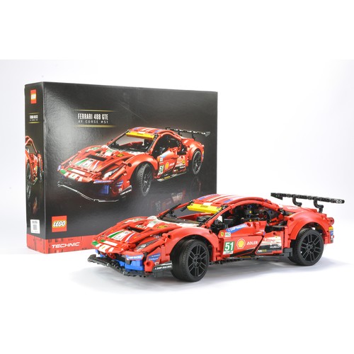 140 - Lego Technic comprising set no. 42125 Ferrari 488 GTE AF CORSE #51. Set is built but complete with o... 