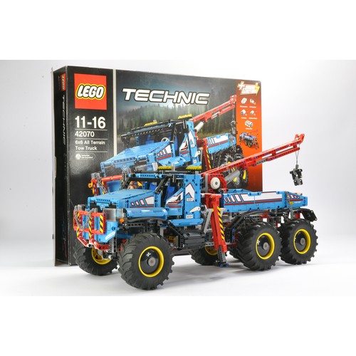 143 - Lego Technic comprising set no. 42070 6x6 All Terrain Tow Truck. Set is built but complete with orig... 