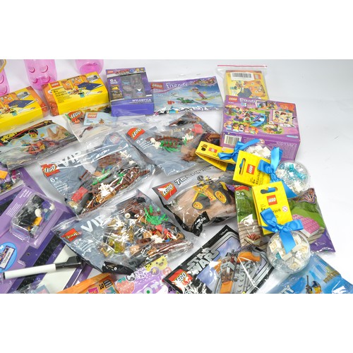 173 - A large collection of ex shop Lego, comprising various bagged kits including Dots plus others. Ideal... 